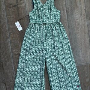 NWT Pink Chicken Green Geometric Jumpsuit